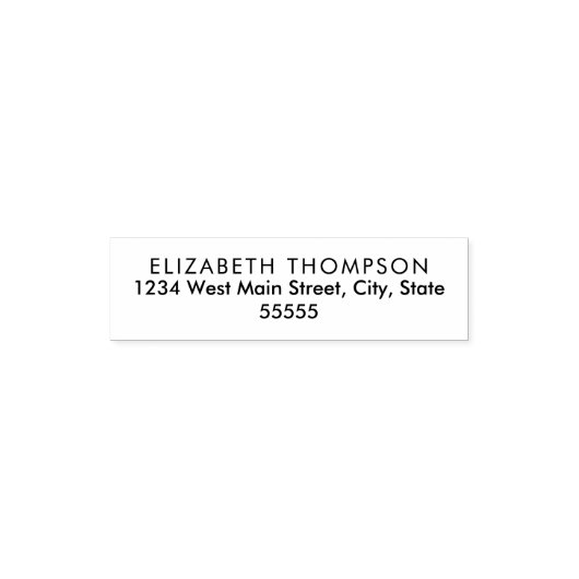 Tampon Auto-encreur Étiquette de retour simple Monogramme (Design)