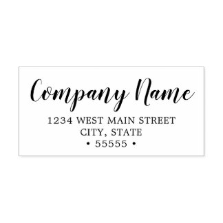 Tampon Auto-encreur Étiquette de retour simple Monogramme