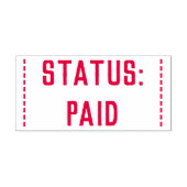 Tampon Auto-encreur Étiquette en caoutchouc minimale "STATUT : PAYÉ" (Design)