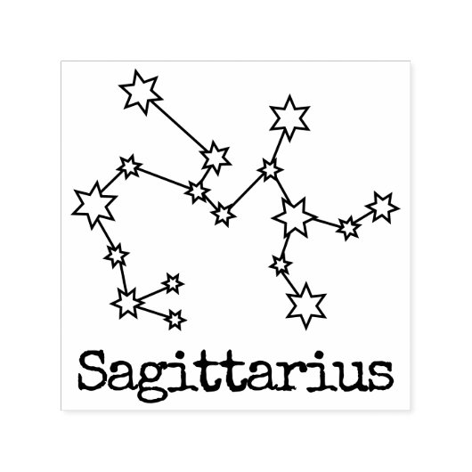 Tampon Auto-encreur Étoiles Zodiac Horoscope Céleste Sagittaire (Design)