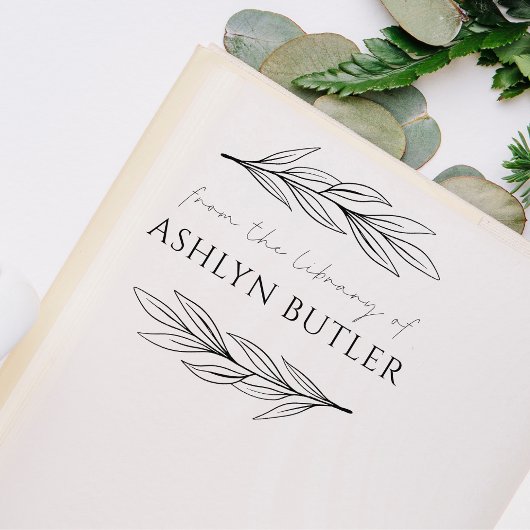 Tampon Auto-encreur Eucalyptus Lead Bibliothèque personnelle Stamp