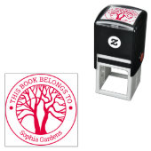 Tampon Auto-encreur Ex Libris - Arbre de vie (En situation)