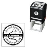 Tampon Auto-encreur Ex Libris | Cat mignon auto-encastré Timbre (En situation)