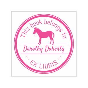 Tampon Auto-encreur Ex Libris Cheval mou
