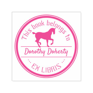 Tampon Auto-encreur Ex Libris Cheval mou
