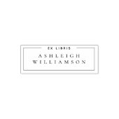 Tampon Auto-encreur Ex Libris Classique Élégant Nom Personnalisé Étiqu (Design)