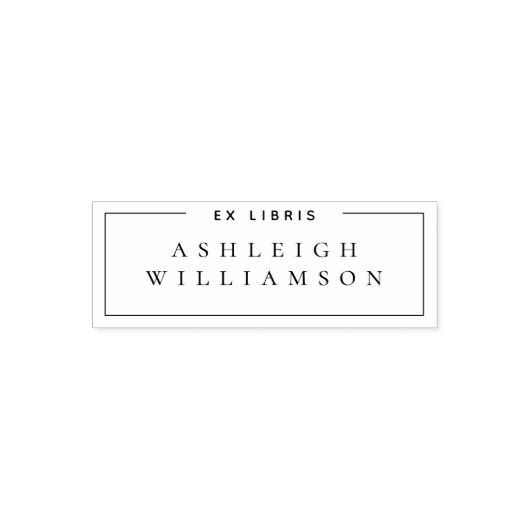 Tampon Auto-encreur Ex Libris Classique Élégant Nom Personnalisé Étiqu (Design)