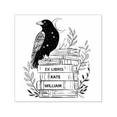 Tampon Auto-encreur Ex libris corbeau (Design)