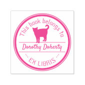 Tampon Auto-encreur Ex Libris | Cute chat (Design)