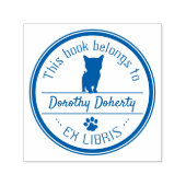 Tampon Auto-encreur Ex Libris | Cute chat (Design)