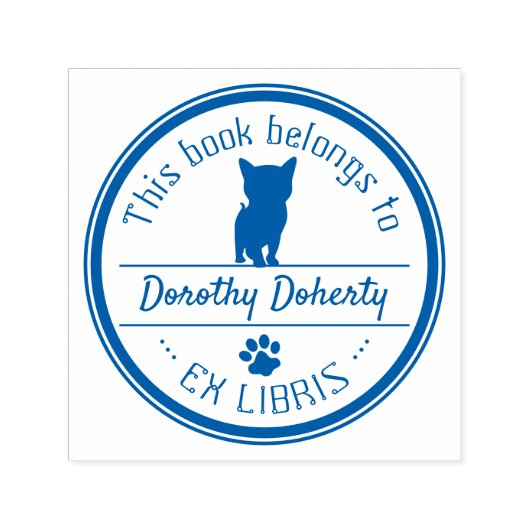 Tampon Auto-encreur Ex Libris | Cute chat (Design)