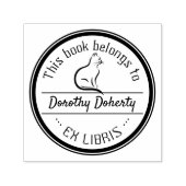 Tampon Auto-encreur Ex Libris | Cute chat (Design)