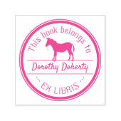 Tampon Auto-encreur Ex Libris | Cute Horse (Design)