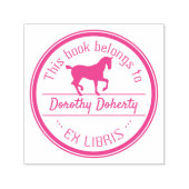 Tampon Auto-encreur Ex Libris | Cute Horse (Design)