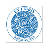 Tampon Auto-encreur Ex Libris - Dessin Rose (Design)