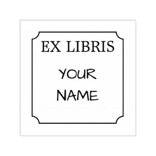 Tampon Auto-encreur Ex-libris ex de Libris avec le cadre simple