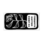 Tampon Auto-encreur Ex Libris Fleur Rétro Gras Plaque d'Ex Libris Livr (Design)