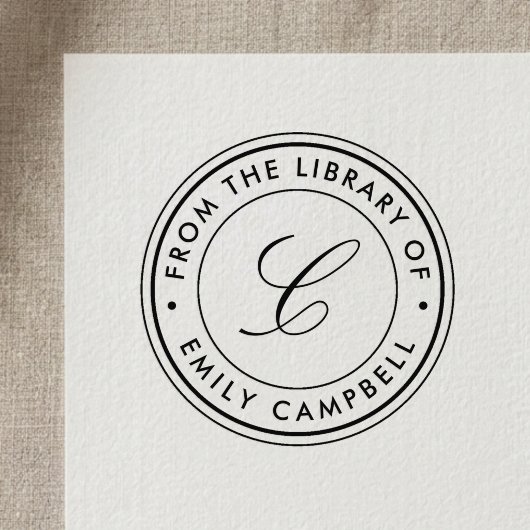 Tampon Auto-encreur Ex-libris Monogramme Classique