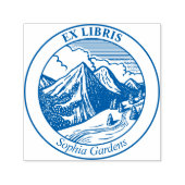 Tampon Auto-encreur Ex Libris - Paysage alpin (Design)