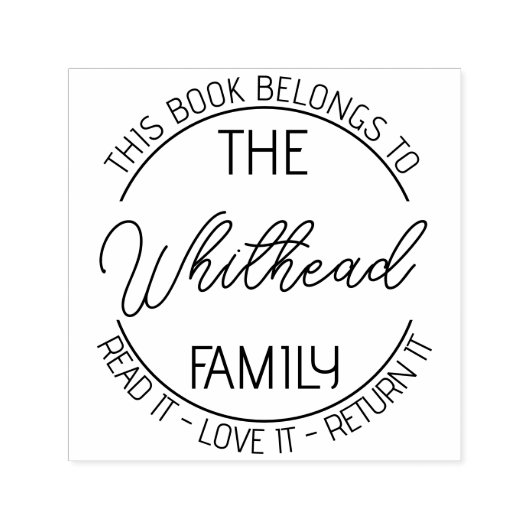 Tampon Auto-encreur Ex libris personnalisé timbre personnalisé moderne (Design)