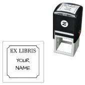 Tampon Auto-encreur Ex Libris Plaque Avec Cadre Simple (En situation)