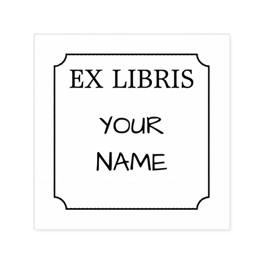 Tampon Auto-encreur Ex Libris Plaque Avec Cadre Simple (Design)