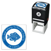 Tampon Auto-encreur Ex Libris | Poissons mignons (En situation)