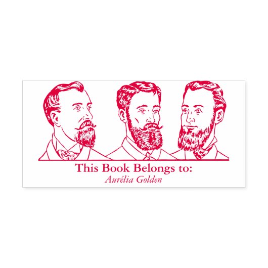 Tampon Auto-encreur Ex Libris - Trois hommes v6 (Design)