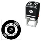 Tampon Auto-encreur Ex Libris Vinyl Record (En situation)