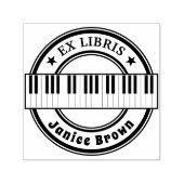 Tampon Auto-encreur Ex Libris with Piano Keys | music (Design)