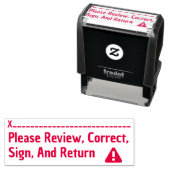 Tampon Auto-encreur Examen des affectations scolaires Timbre en caoutc (En situation)