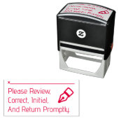 Tampon Auto-encreur Examen des affectations scolaires Timbre en caoutc (En situation)