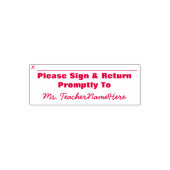 Tampon Auto-encreur Examen du travail des étudiants et nom Timbre en c (Design)