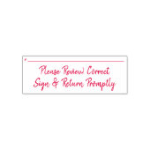 Tampon Auto-encreur Examen et signature du timbre en caoutchouc de la (Design)