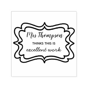 Tampon Auto-encreur Excellent professeur de travail   Timbre en caoutc