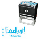 Tampon Auto-encreur "Excellent !" Timbre en caoutchouc de l'enseignant (En situation)