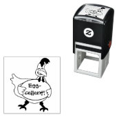 Tampon Auto-encreur Excellent Timbre en caoutchouc Poulets tenant l'oe (En situation)