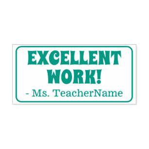 Tampon Auto-encreur "EXCELLENT TRAVAIL !" Remerciements Timbre en caou