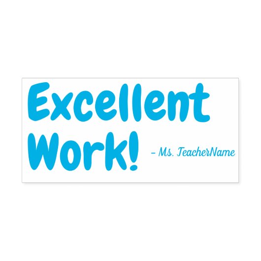 Tampon Auto-encreur "Excellent travail !" Témoignage de l'enseignant T (Design)