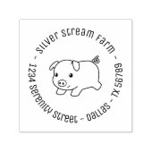 Tampon Auto-encreur Exécuter Piglet Pig Adresse professionnelle 2 (Design)