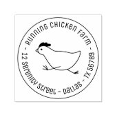 Tampon Auto-encreur Exécution de poulet Adresse d'affaires Oeuf Carton (Design)