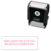 Tampon Auto-encreur Exemption religieuse des immunisations; timbre (En situation)