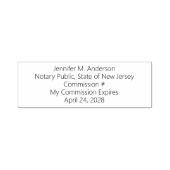 Tampon Auto-encreur Expiration de la Commission publique notaire perso (Design)