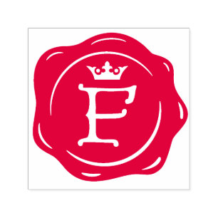 Tampon Auto-encreur F - Lettre initiale de cire de couronne gothique