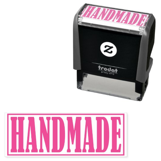 Tampon Auto-encreur Fabriqué à la main, dans un cadre d'affaires simpl (En situation)