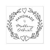 Tampon Auto-encreur Fabriqué à la main par Botanical Hearts Doodle Wre (Design)