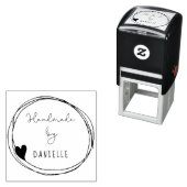 Tampon Auto-encreur Fabriqué à la main par cadre cardiaque tiré à la m (En situation)