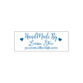 Tampon Auto-encreur Fabriqué à la main par (texte personnalisé) nom bl (Design)