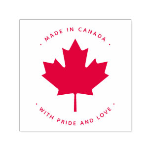 Tampon Auto-encreur FABRIQUÉ AU CANADA avec fierté et amour - pas à ve
