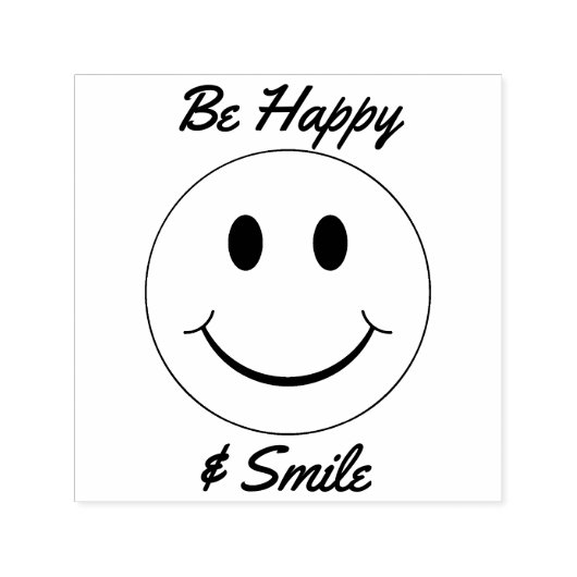 Tampon Auto-encreur Face Be Happy and Smile (Design)
